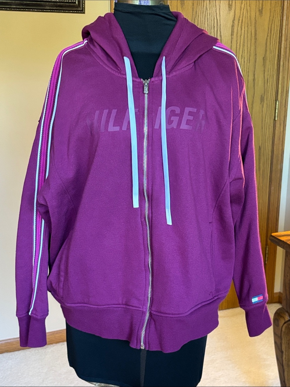 Tommy Hilfiger Plum Cropped Hoodie 1X